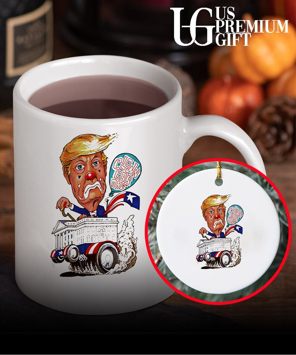 Trump clown car cartoon shirt