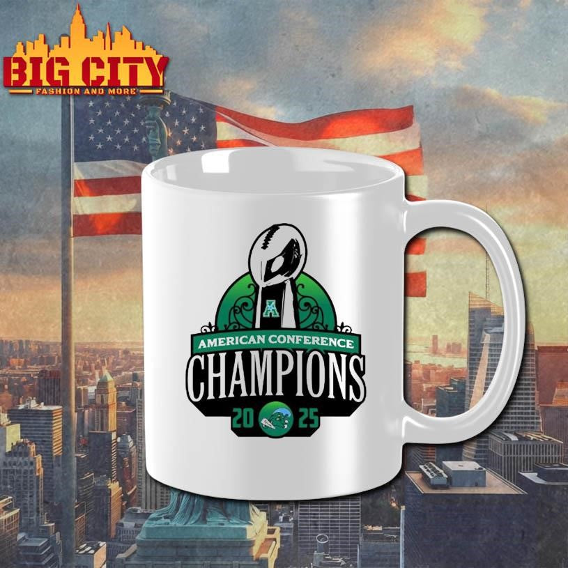 Tulane Green Wave 2025 American Conference Champions New Logo Shirt