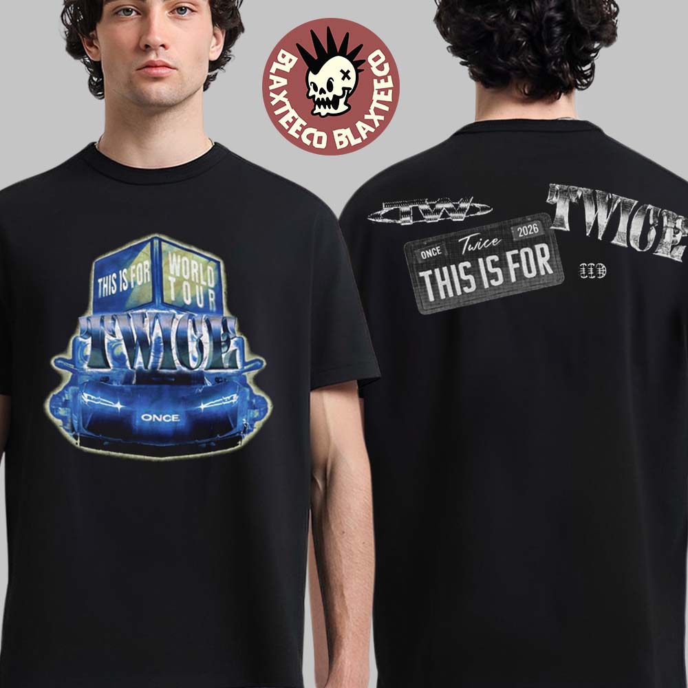 Twice This Is For World Tour 2026 Merch Blue Car Two Sided T-Shirt
