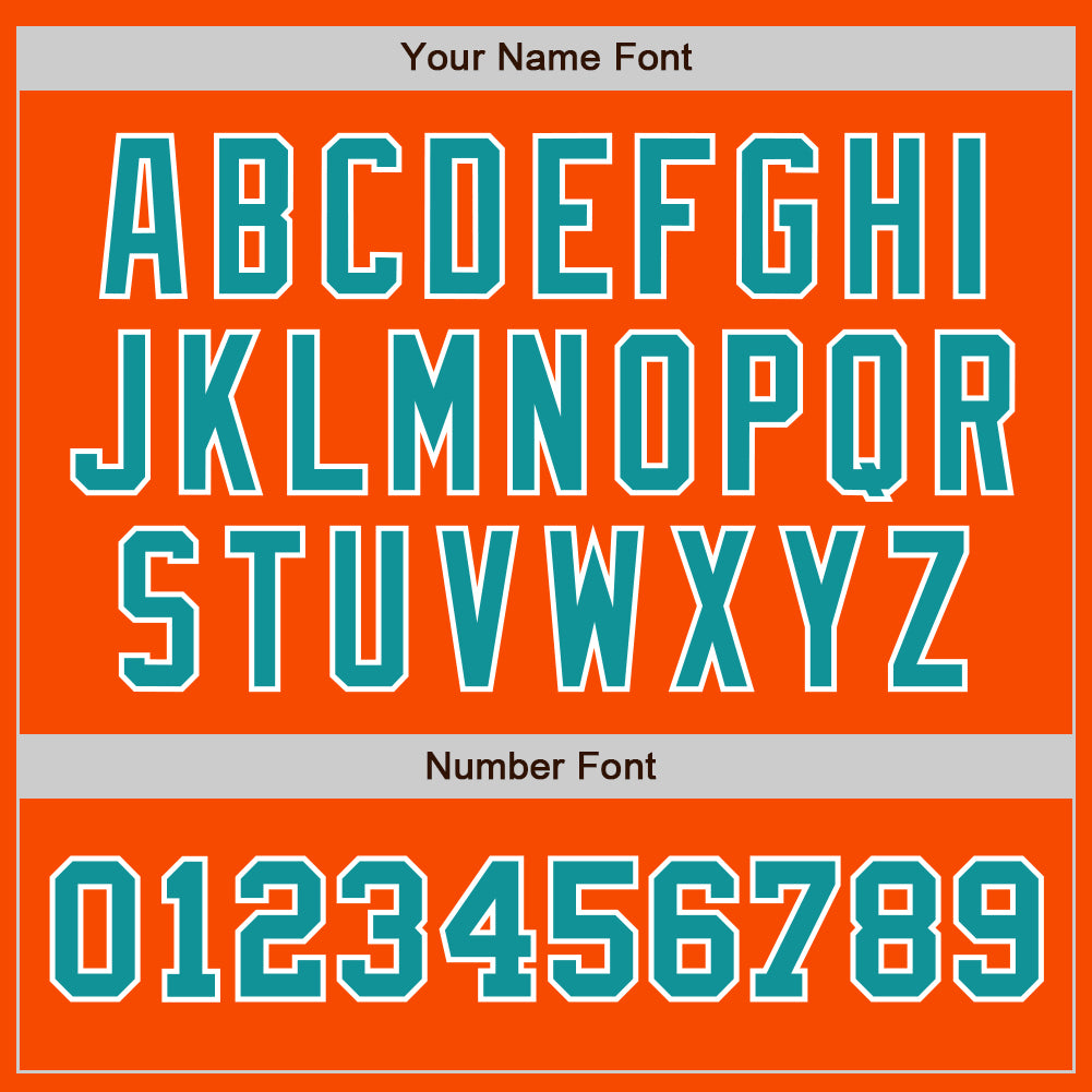 Custom Orange Teal-White Authentic Two Tone Baseball Jersey