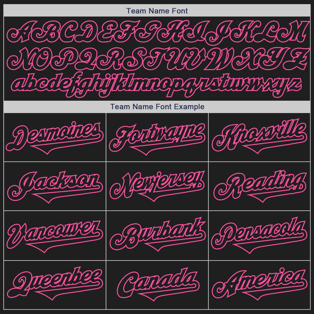 Custom Black Pink Authentic Two Tone Baseball Jersey