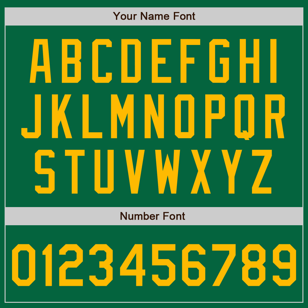 Custom Kelly Green Gold Authentic Two Tone Baseball Jersey