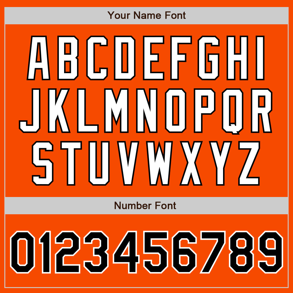 Custom Orange Black-White Authentic Two Tone Baseball Jersey