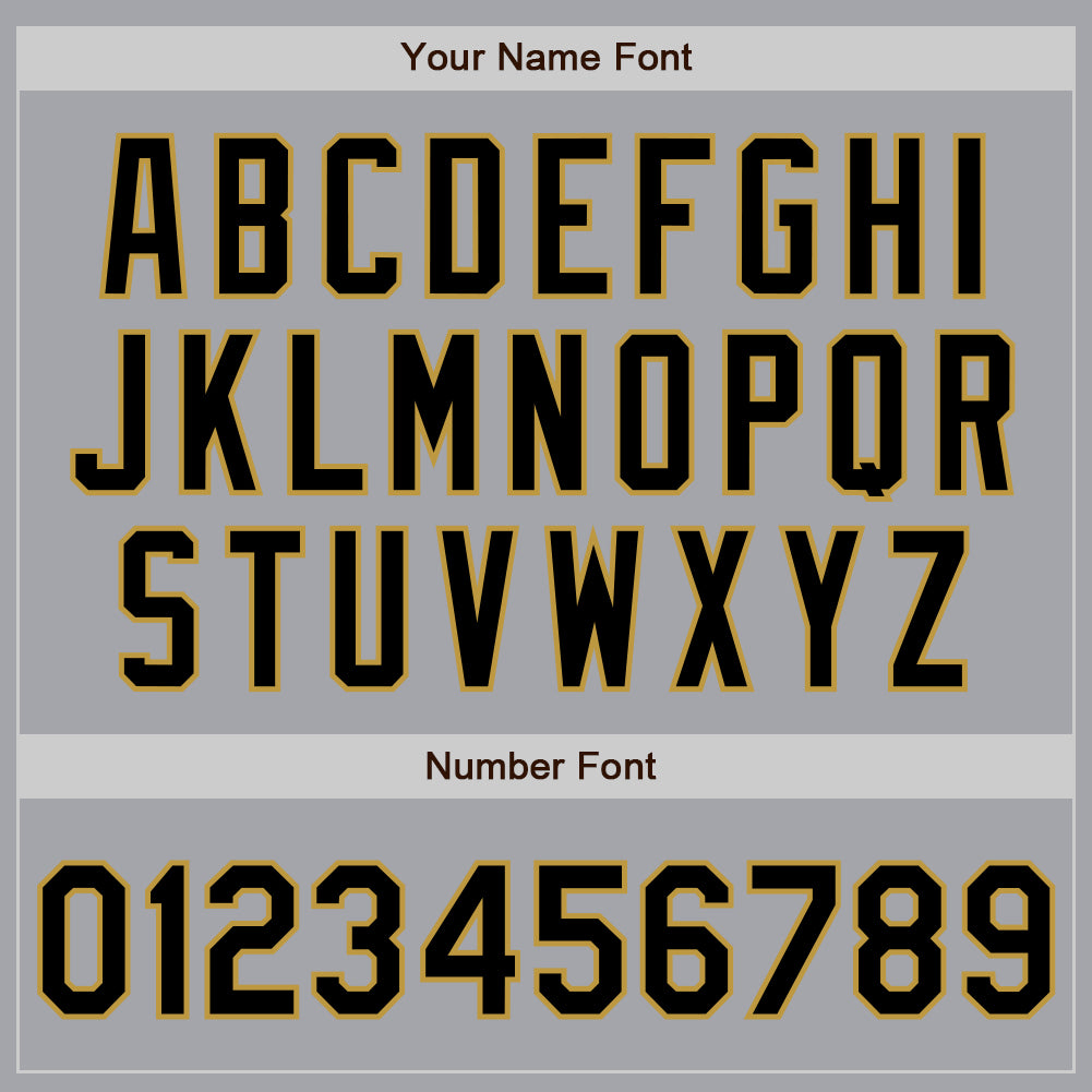 Custom Gray Black-Old Gold Authentic Two Tone Baseball Jersey
