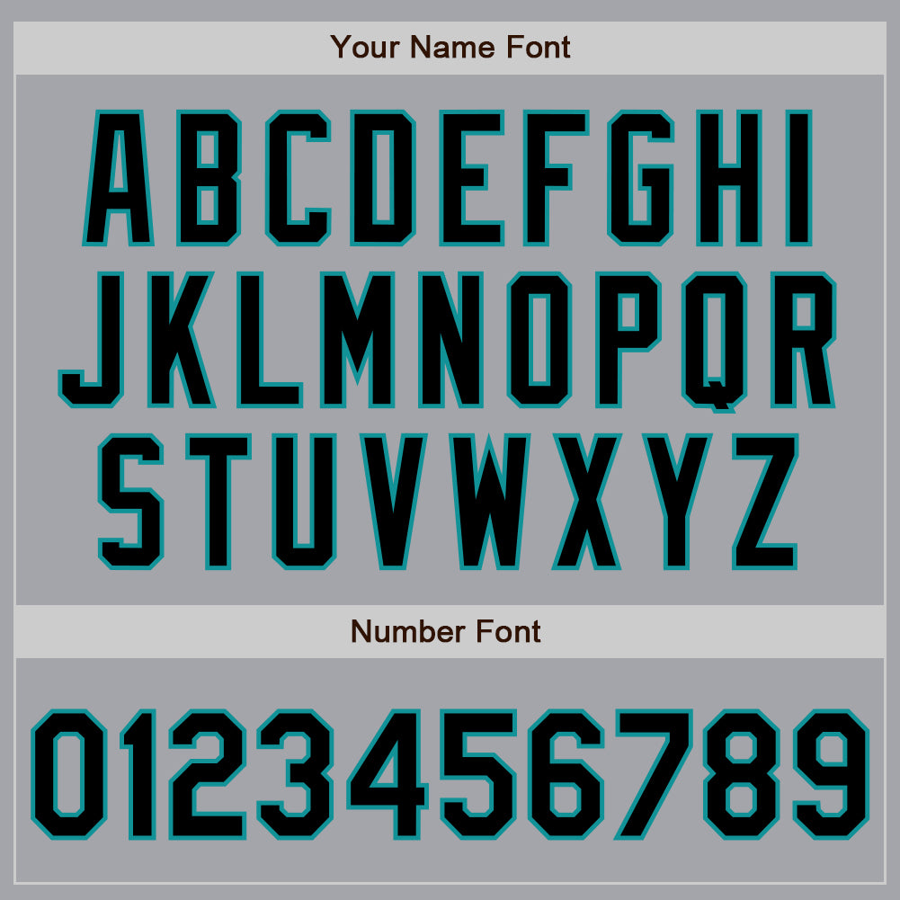 Custom Gray Black-Teal Authentic Two Tone Baseball Jersey