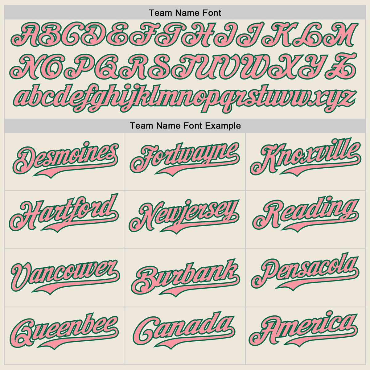 Custom Cream Kelly Green Pinstripe Medium Pink Authentic Two Tone Baseball Jersey