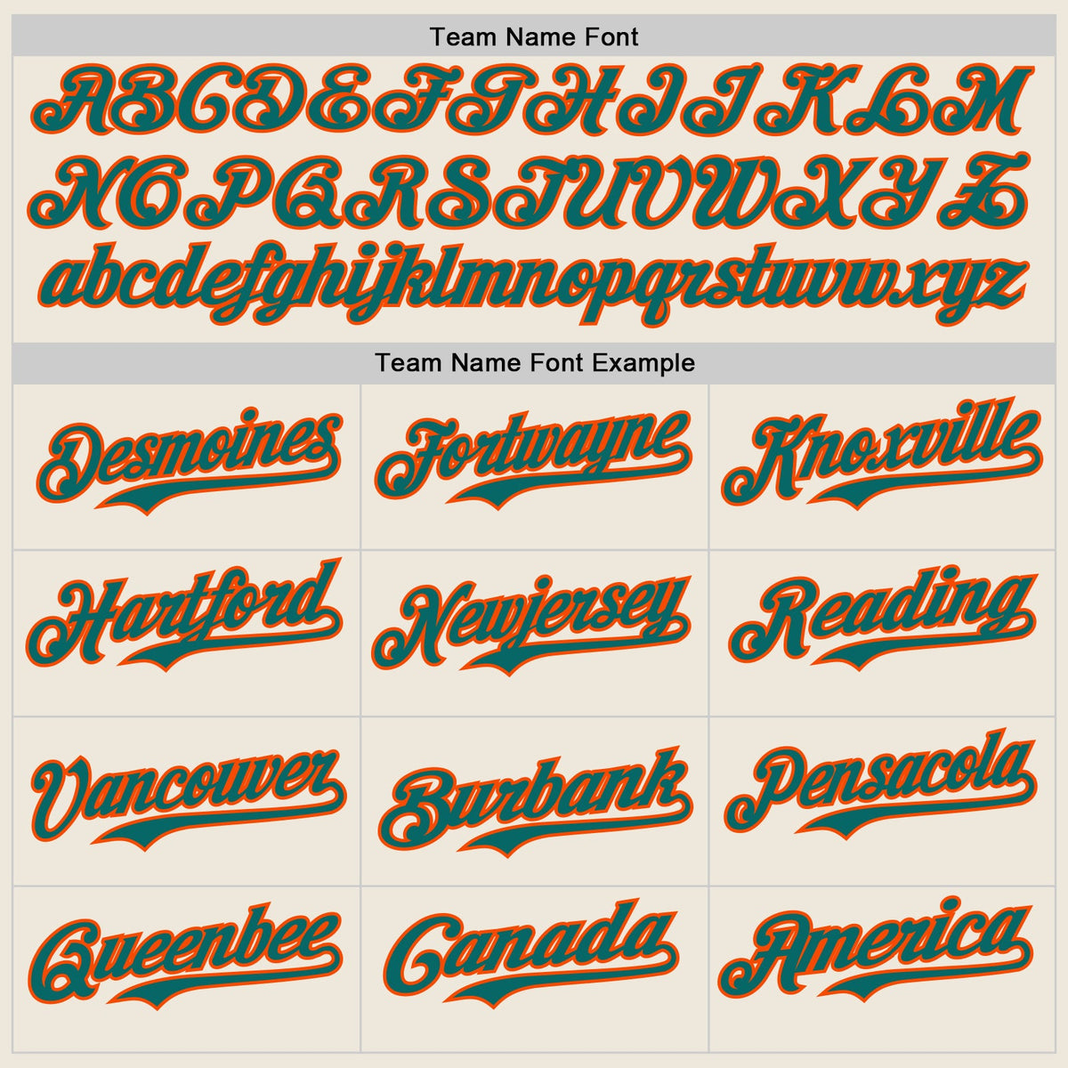 Custom Cream Teal Pinstripe Orange Authentic Two Tone Baseball Jersey