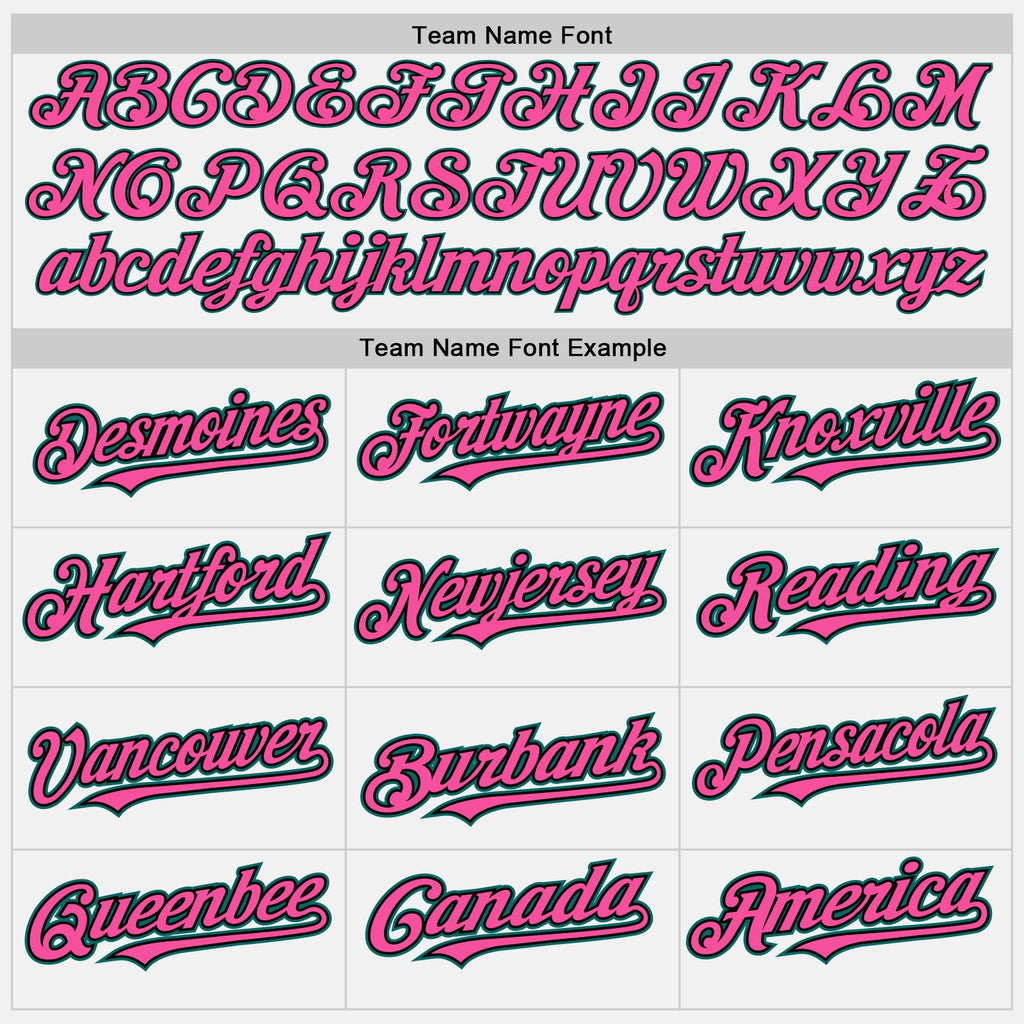 Custom White Black Pinstripe Teal-Pink Authentic Two Tone Baseball Jersey