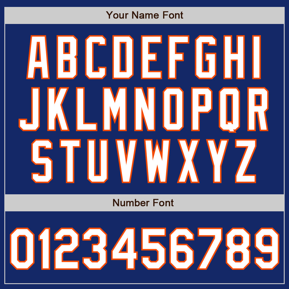 Custom Royal Orange Pinstripe White Authentic Two Tone Baseball Jersey
