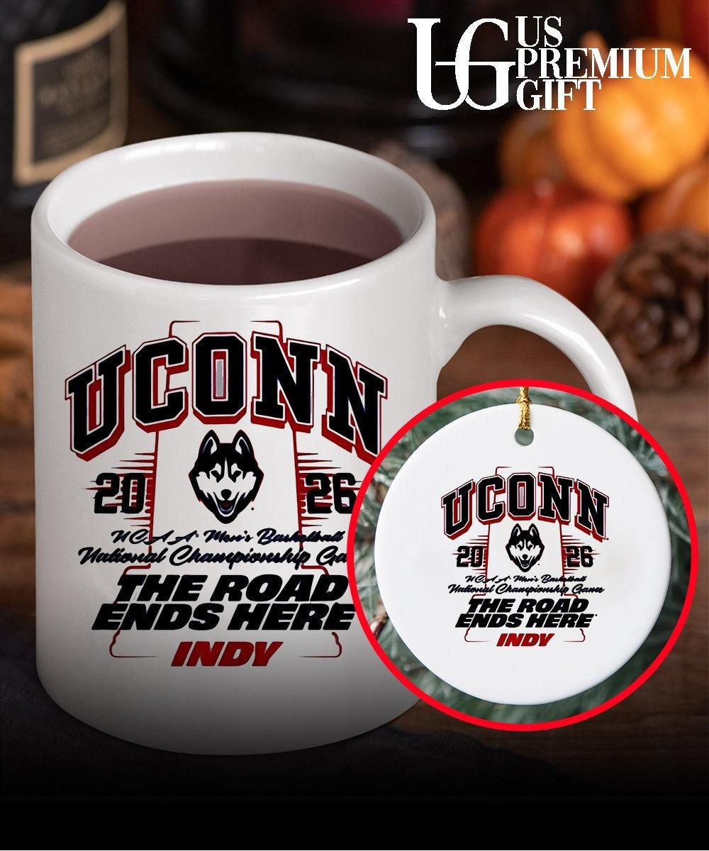 UConn Huskies NCAA Men’s Basketball National Champions The Road Ends Here trophy shirt