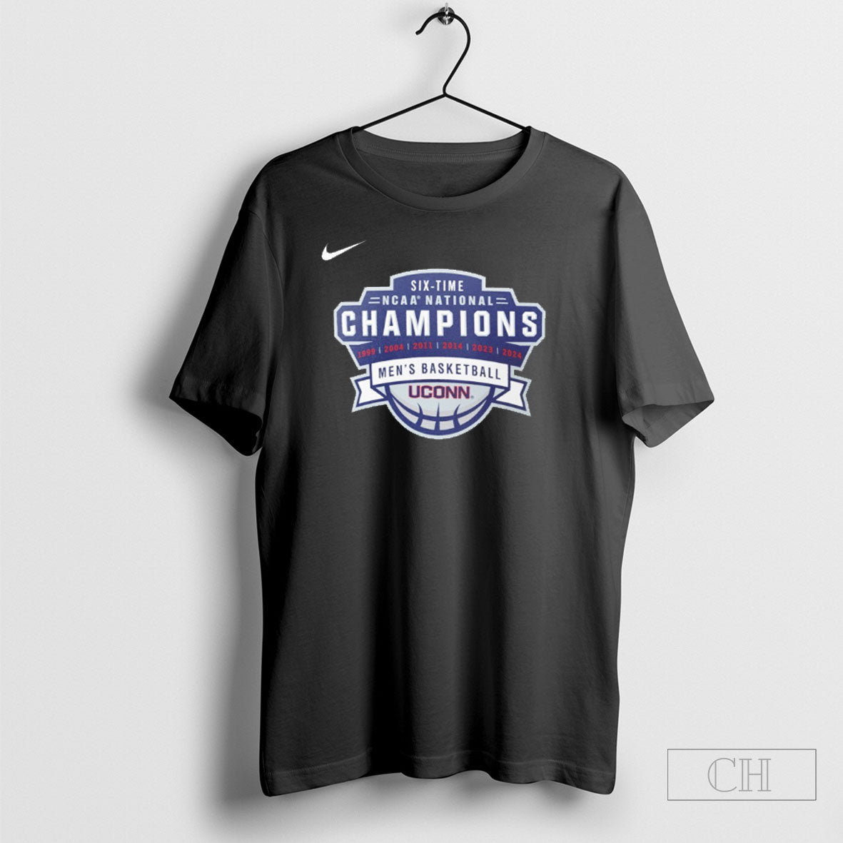 Uconn Huskies Six Time Ncaa National Champions Mens Basketball Shirt Tee