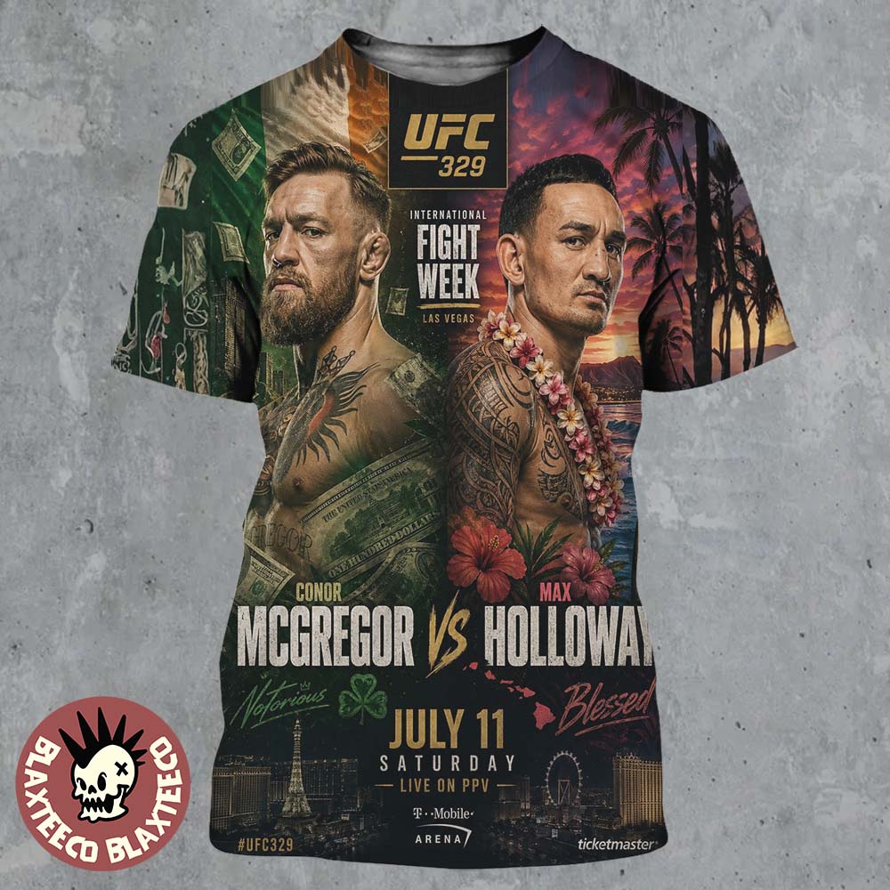 UFC 329 Conor McGregor Vs Max Holloway Notorious Vs Blessed Front Runner Main Event On July 11 2026 All Over Print Shirt