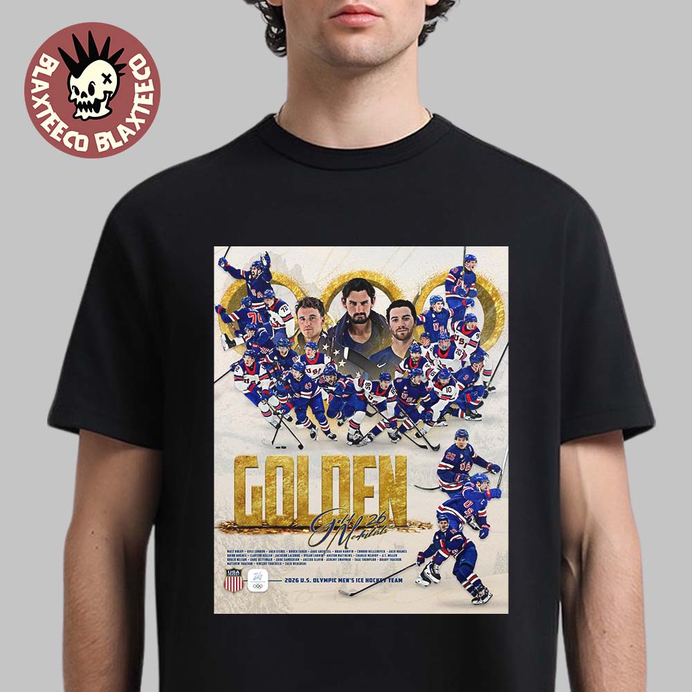 USA Men’s Olympic Hockey Team 2026 Winter Olympic Gold Medal Champions T-Shirt
