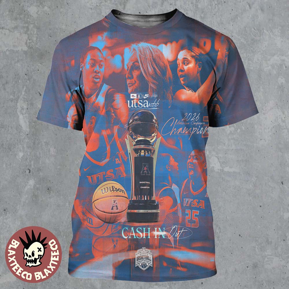 UTSA Roadrunners Women’s Basketball 2026 American Conference Tournament Champions All Over Print Shirt
