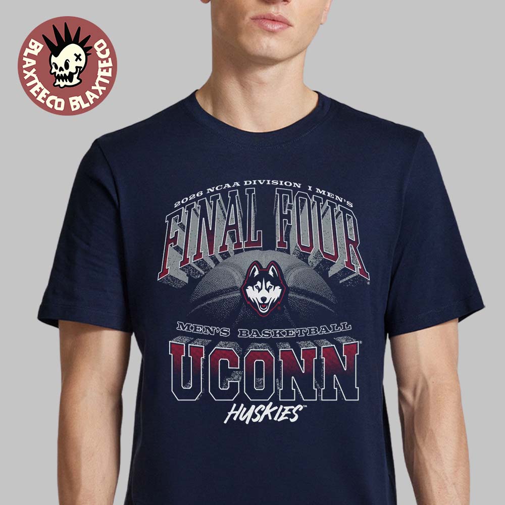 Uconn Huskies 2026 NCAA D1 Men’s Basketball Final Four Highlight Navy T-Shirt