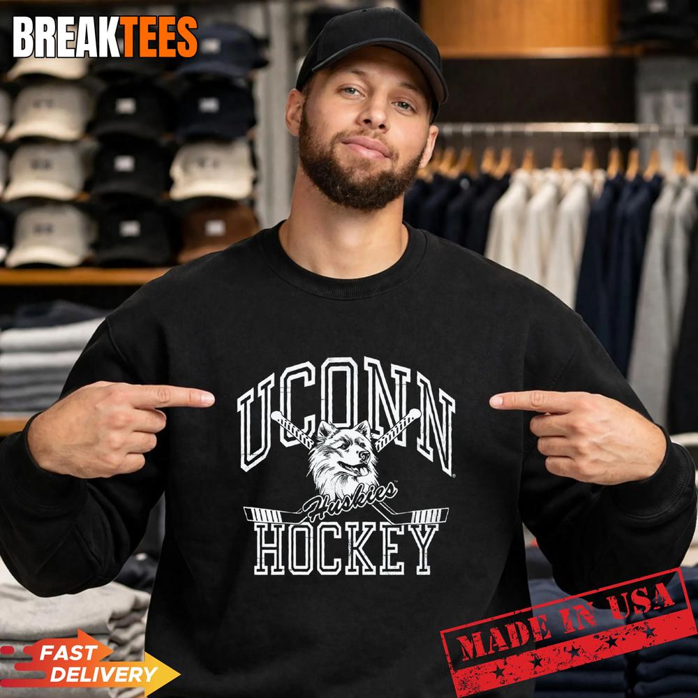 Uconn Huskies Vintage Hockey T-shirt