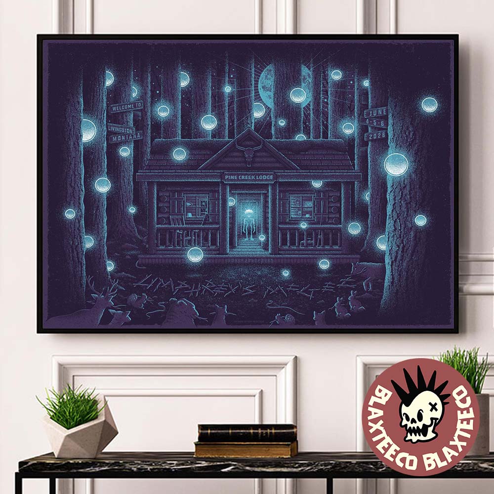 Umphrey’s McGee Pine Creek Lodge 2026 Special Poster In Livingston Montana On June 4 5 6 2026 Home Decor Poster Canvas