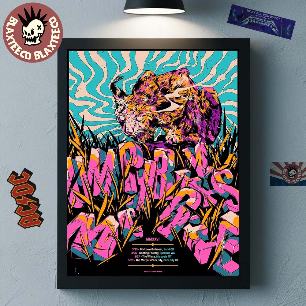 Umphrey’s Mcgee 2026 Intermountain West Run Shows From March 25 To 29 In Bend OR Spokane WA Missoula MT And Park City UT Poster Canvas