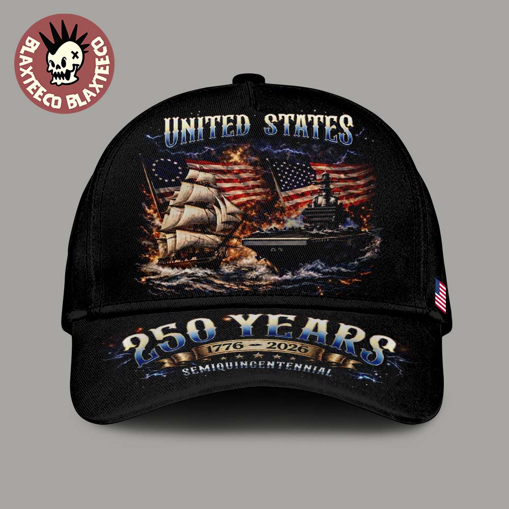 United States Of America USA 250 Anniversary 1776 2026 American Flag Semiquincentennial Vintage Cap Hat Snapback