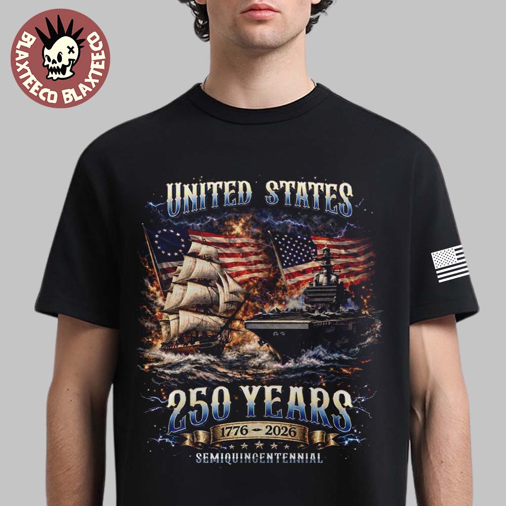 United States Of America USA 250 Anniversary 1776 2026 American Flag Semiquincentennial Vintage T-Shirt