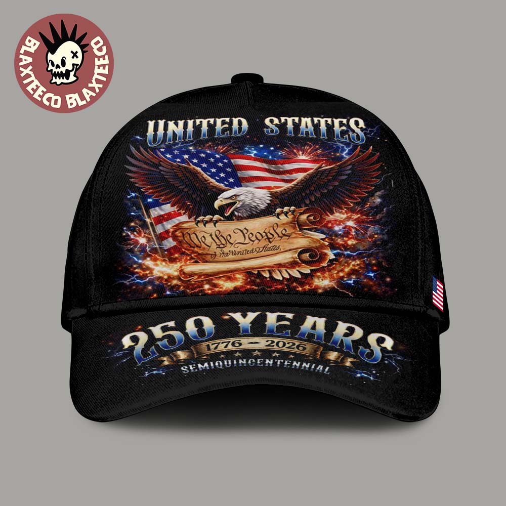United States Of America USA 250 Anniversary 1776 2026 Eagle Semiquincentennial American Flag Cap Hat Snapback