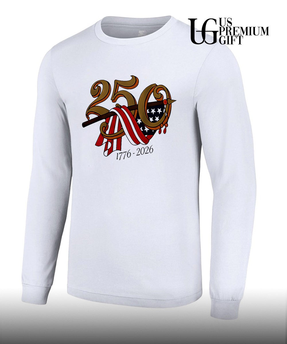 United States of America 2026 America250 Celebration patriotic graphic commemorative shirt