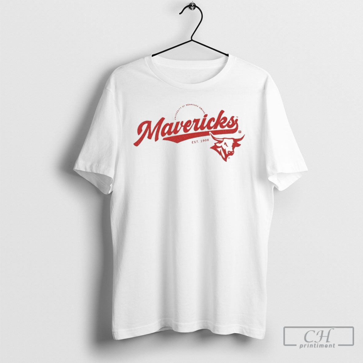 University Of Nebraska Omaha Mavericks Script Logo Heavyweight Shirt Tee