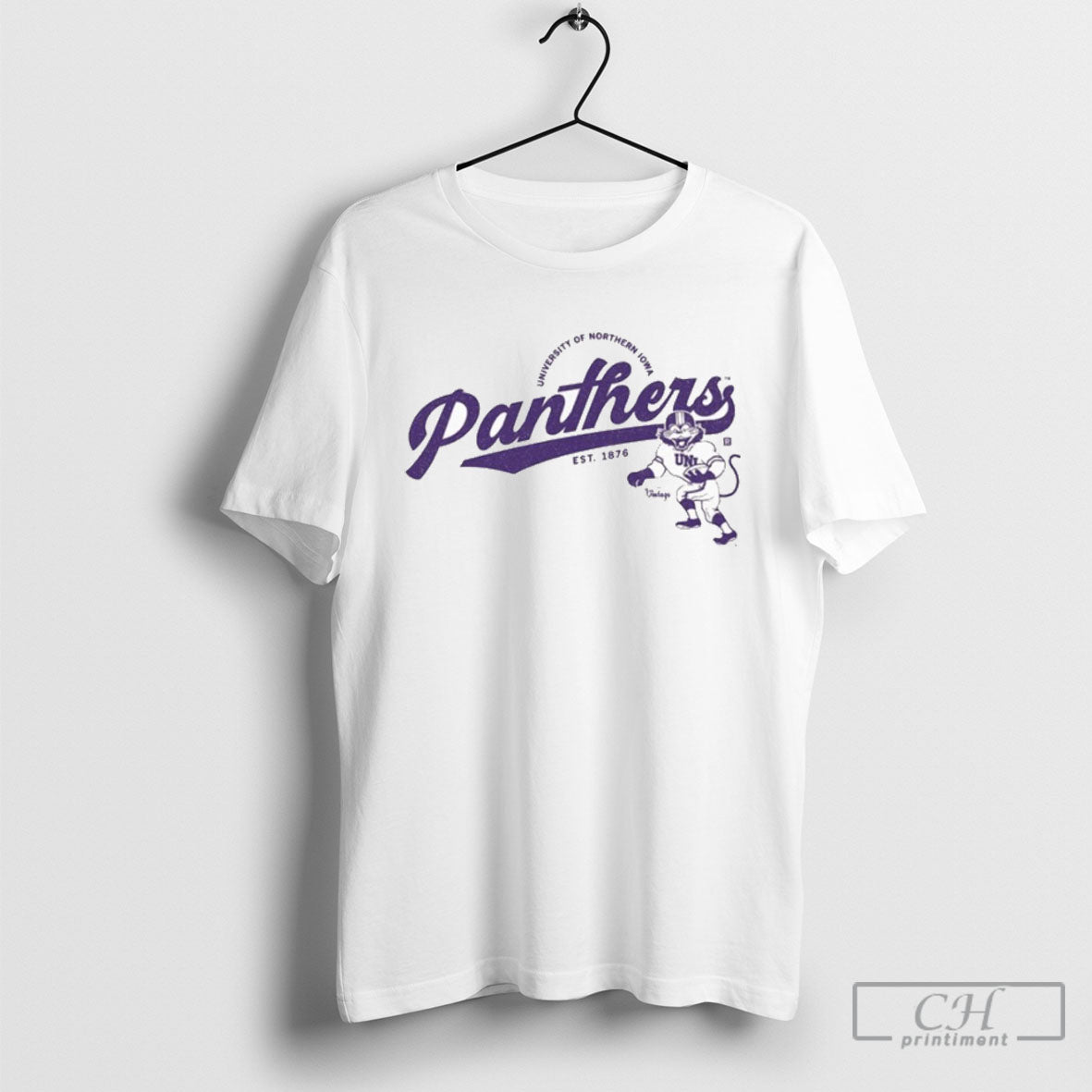 University Of Northern Iowa Panthers Script Logo Heavyweight Shirt Tee