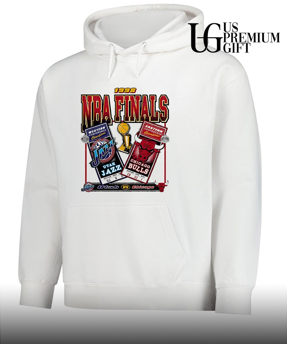 Utah Jazz vs Chicago Bulls 1998 NBA Finals dueling vintage shirt