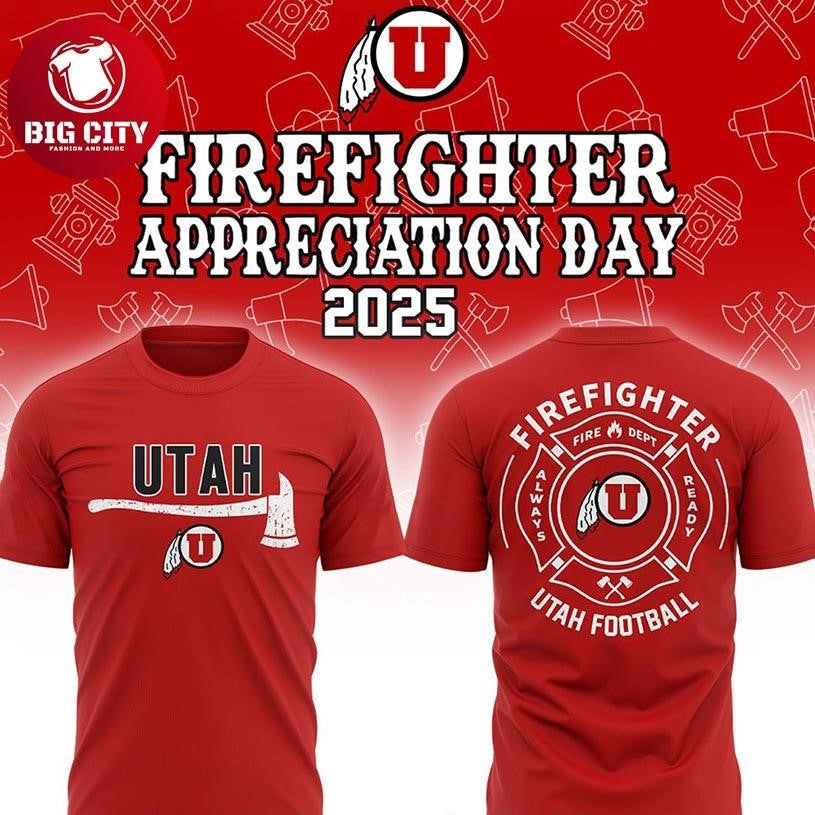 Utah Utes Firefighter Appreciation 2025 NCAA Gameday Two Sided Shirt