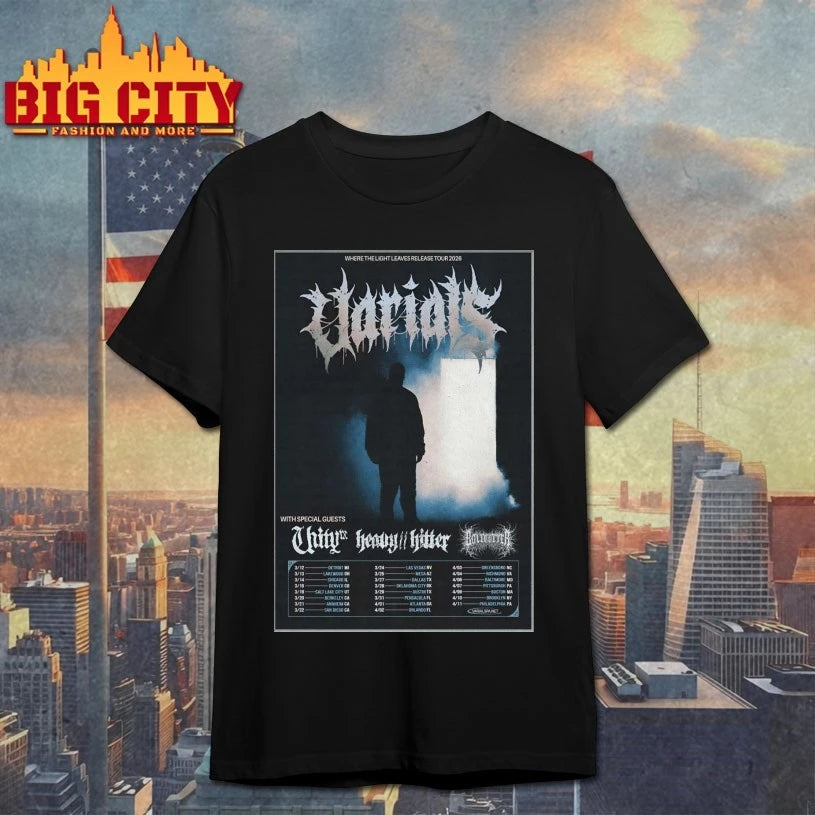 VARIALS Where The Light Leaves Release 2026 Shows Poster shirt