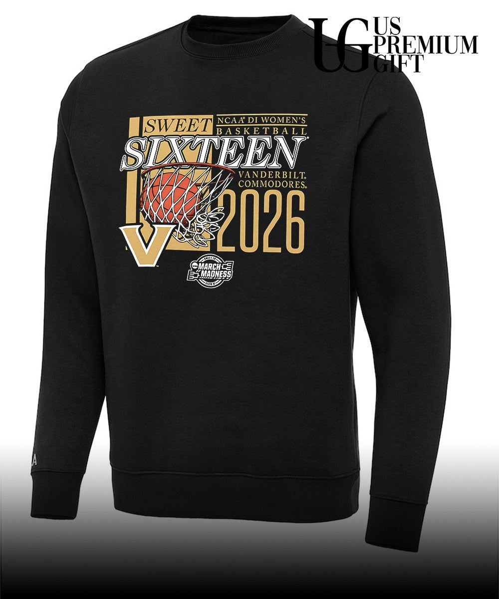 Vanderbilt Commodores Sweet Sixteen NCAA 2026 Division 1 Women’s basketball March Madness shirt