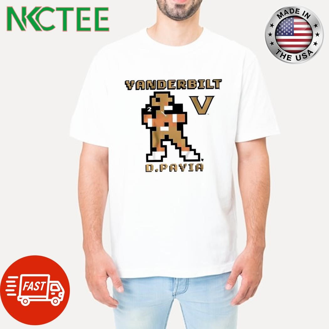 Vanderbilt Football Diego Pavia Retro Baller pixel shirt