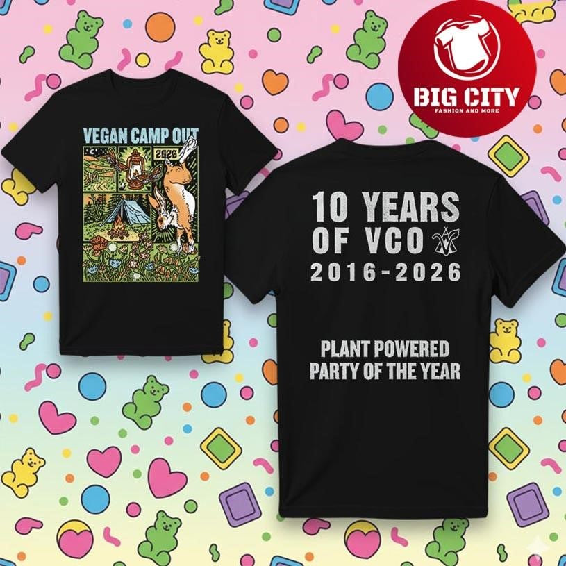 Vegan Camp Out 2026 Two Sided Shirt