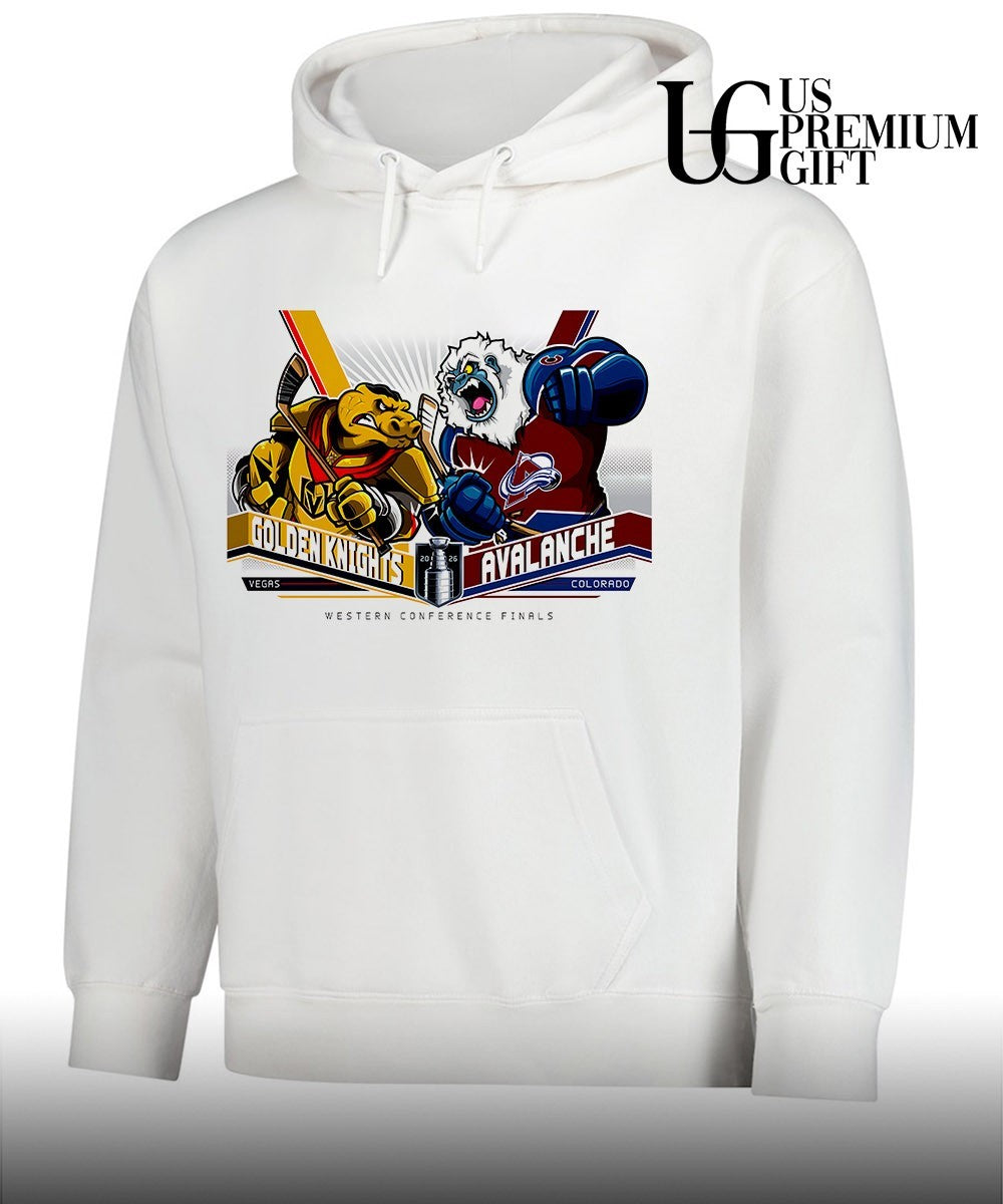 Vegas Golden Knights vs Colorado Avalanche 2026 Western Conference Finals mascot shirt