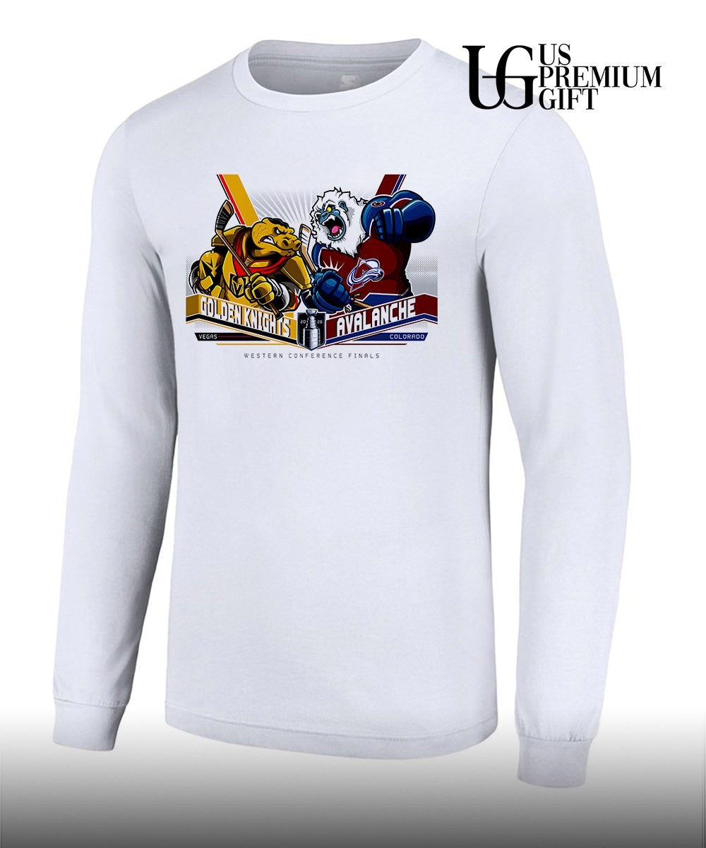 Vegas Golden Knights vs Colorado Avalanche 2026 Western Conference Finals mascot shirt