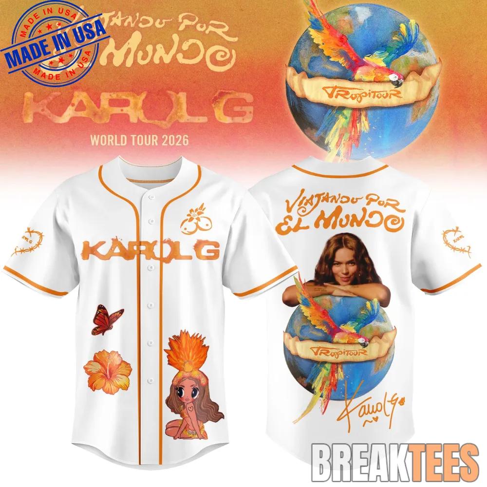 Viajando Por El Mundo Tropitour 2026 Limited Edition White Jersey