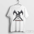 Viking Valhalla Skull Crosses Axe T Shirts