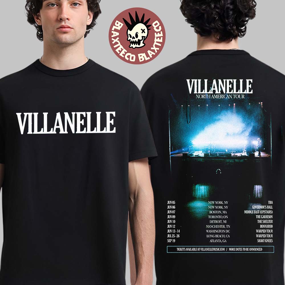 Villanelle North American Tour 2026 City Dates Two Sided T-Shirt
