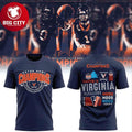 Virginia Cavaliers 2025 TaxSlayer Gator Bowl Champions Blue Two Sided Shirt