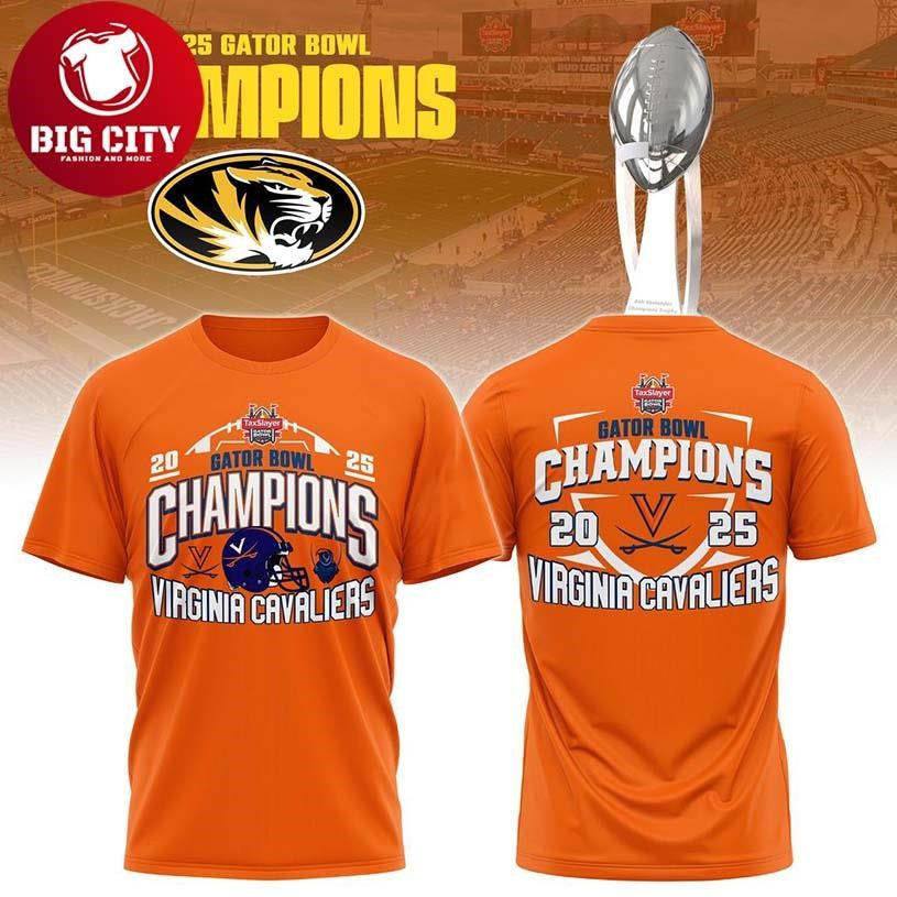 Virginia Cavaliers Football NCAA TaxSlayer Gator Bowl 2025 Two Sided Shirt