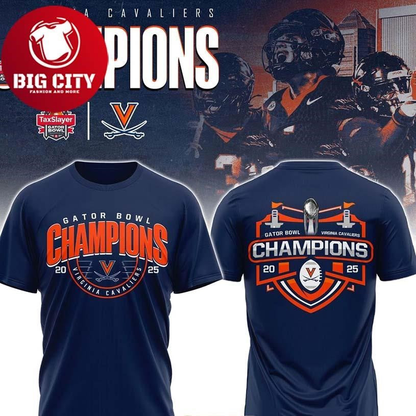 Official Virginia Cavaliers Gator Bowl Champions 2025 Two Sided Shirt