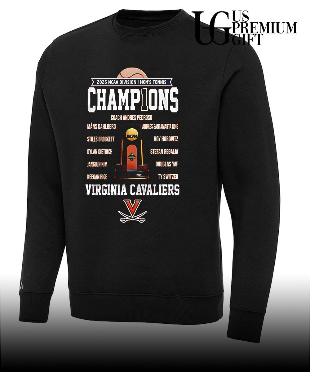 Virginia Cavaliers Men’s Tennis 2026 NCAA DI Men’s Tennis National Champions shirt