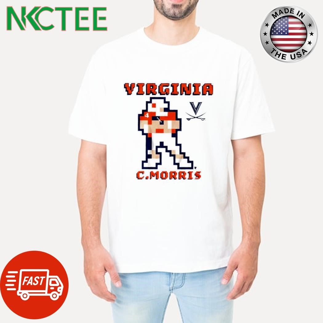 Virginia Football Chandler Morris Retro Baller pixel shirt