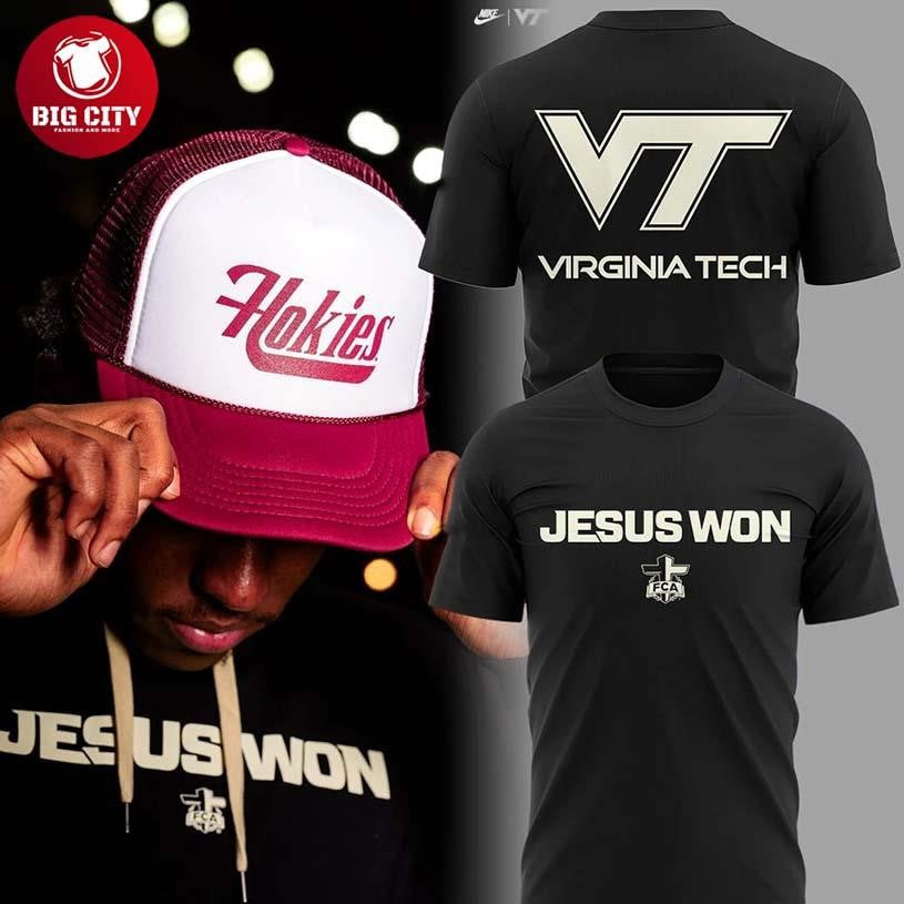 Virginia Tech Hokies x Jesus Won Two Sided Shirt