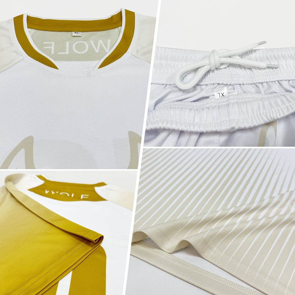 Custom Black Gray-Old Gold Geometric Shape Sublimation Volleyball Uniform Jersey