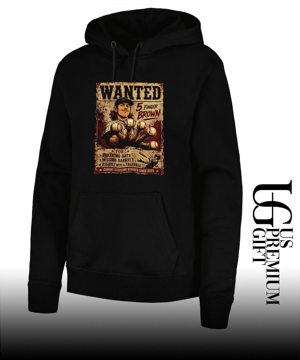 Wanted 5 Finger Brown Chicago Baseball vintage poster shirt