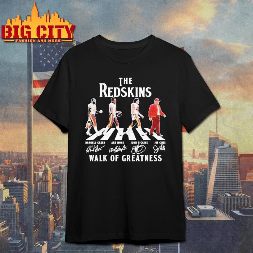 Washington Commanders The Redskins Walk Of Greatness Road Abbey Signatures Shirt