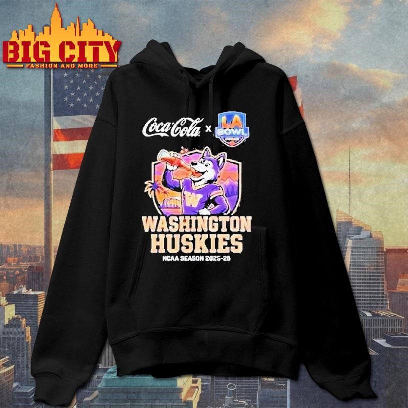 Washington Huskies 2025-26 La Bowl Hosted By Gronk On December 13 Mascot Shirt