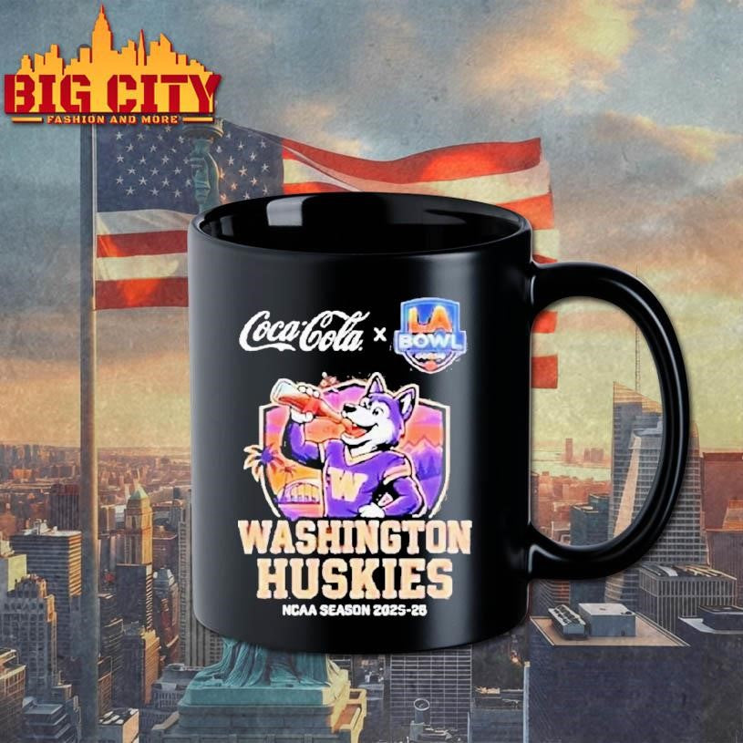 Washington Huskies 2025-26 La Bowl Hosted By Gronk On December 13 Mascot Shirt